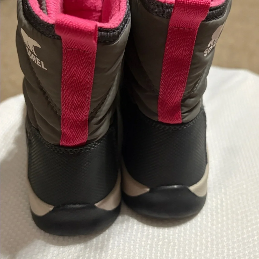 Sorel Charcoal and Fuchsia Snow Boots